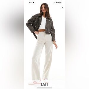 Stradivarius Tan Slim Fit Chinos Cotton Twill